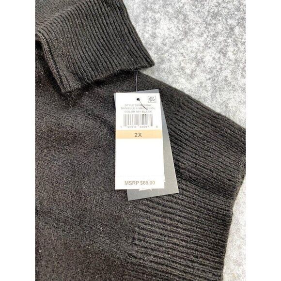 Danielle Bernstein Black Crewneck Cropped Sweater Sz‎ 2X NEW - Picture 5 of 6